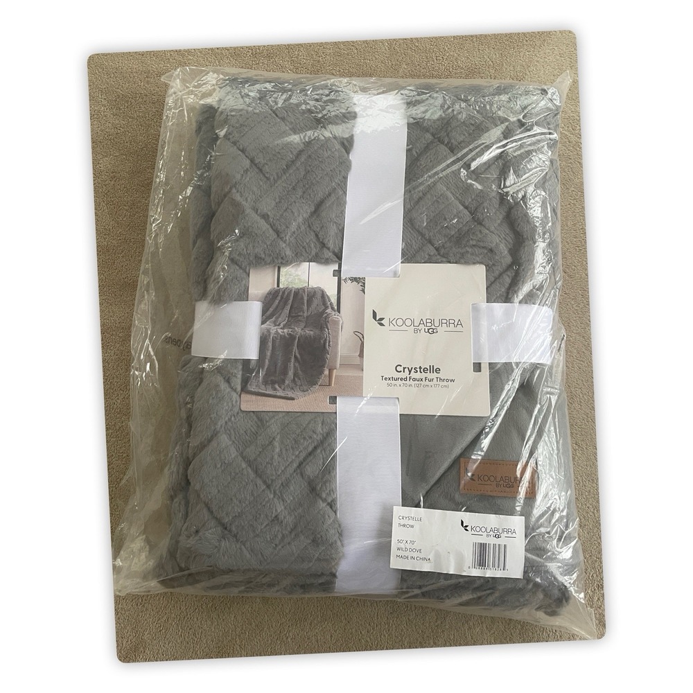 Kookaburra By‎ UGG Crystelle Textured Faux Fur Throw 50 in X 70 in (127cmX177cm)